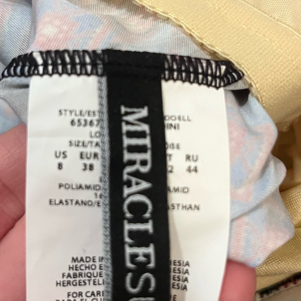 Miraclesuit Blue Multicolor Strapless Swim Tankini Coverup casablanka size 8 new - Picture 4 of 7